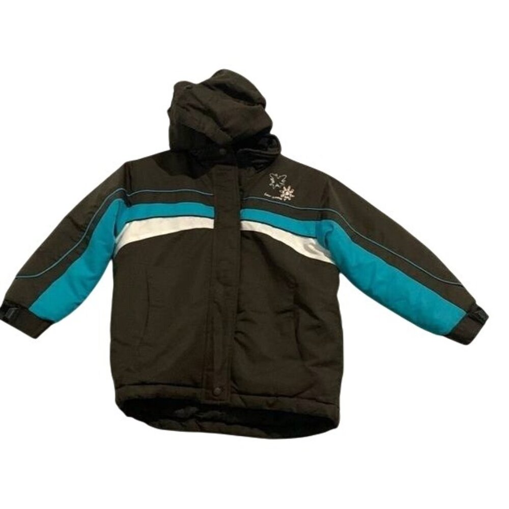 Boys North Country Winter Jacket 16/18 (XL) Hooded Polyester Brown